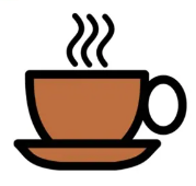 Steaming Brown Coffee Mug Drawing