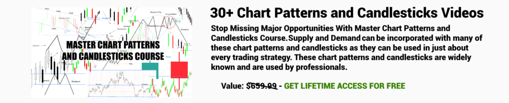 Gain lifetime access to 30 plus chart patterns and candlesticks videos, learn what the pros use - get $659.99 of value for free
